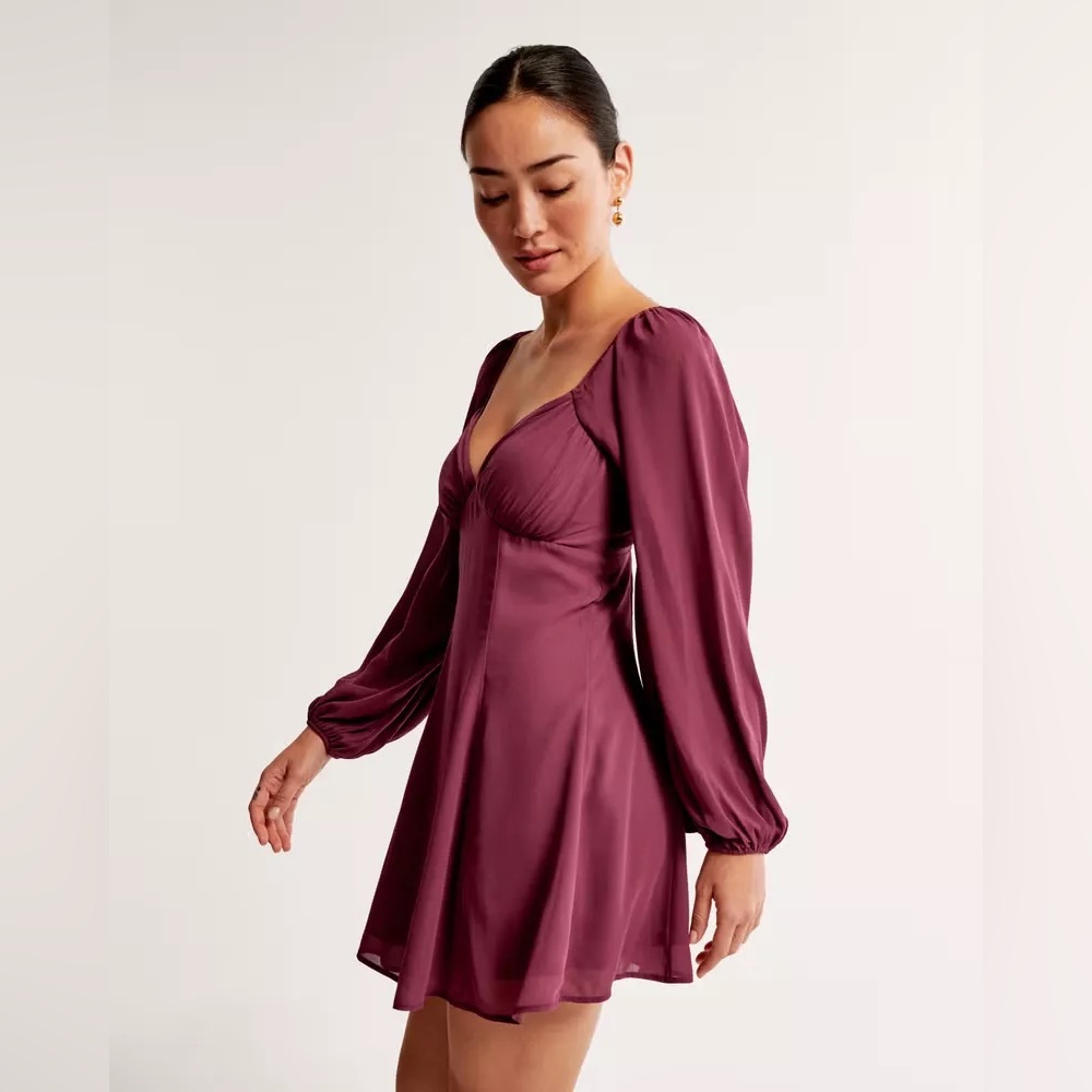 Abercrombie Flowy V-Neck Mini Dress